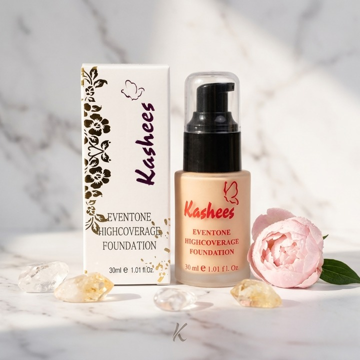 Kashee’s Eventone High Coverage Foundation 30ml Long Lasting Smooth Finish