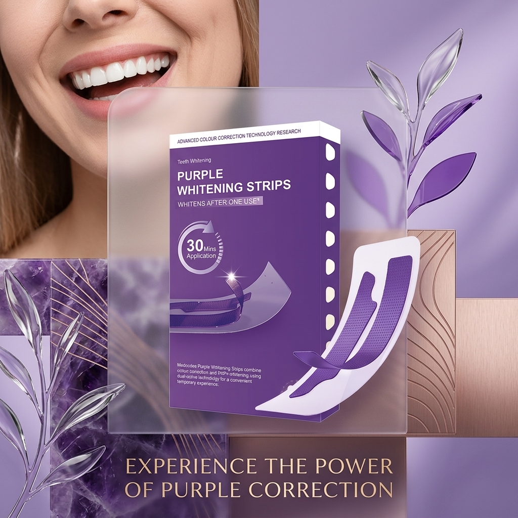 Purple Color-Correcting Teeth Whitening Strips
