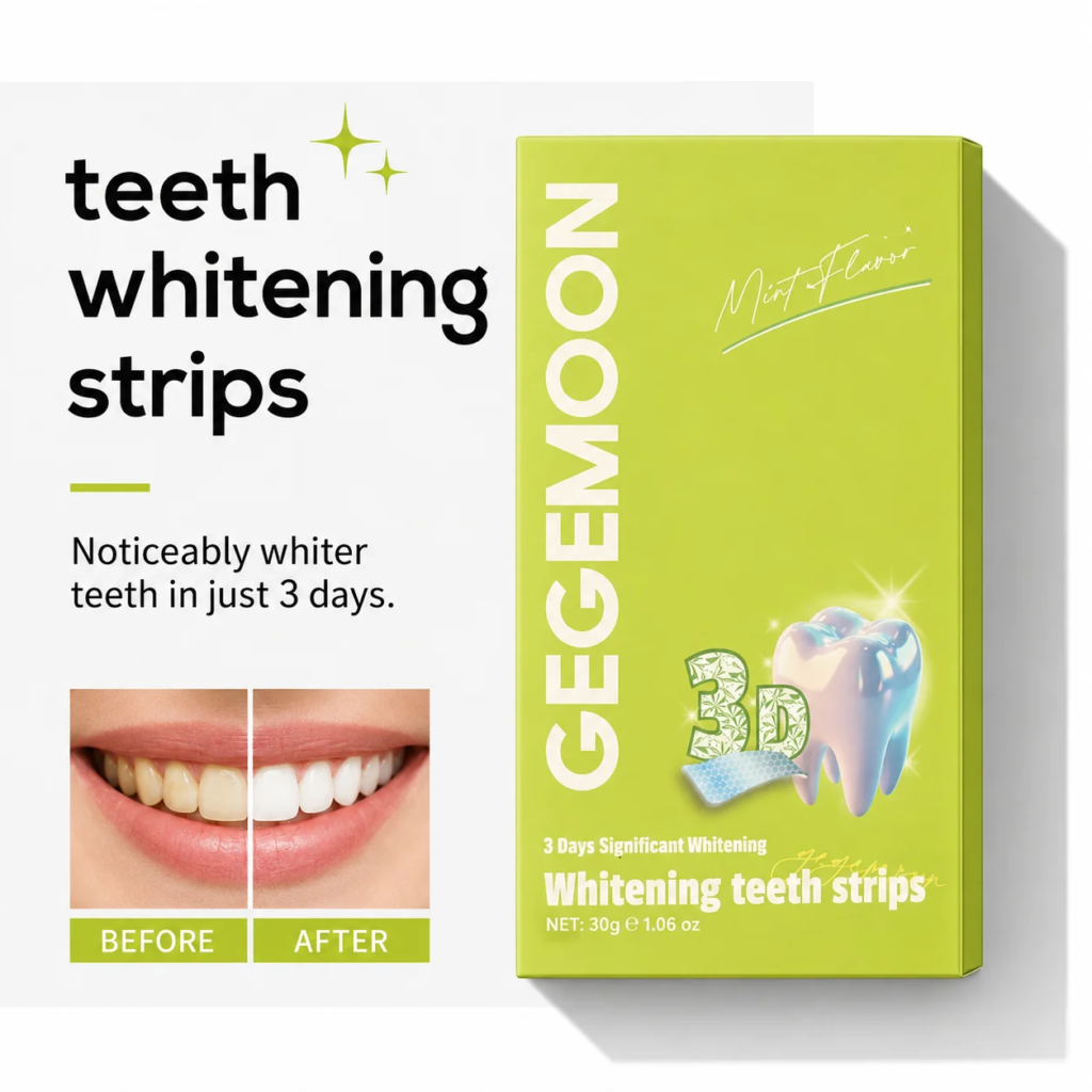 Teeth Whitening Strips 3D Gentle Stain Removing Enamel Safe Bright Smile Daily