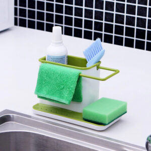 3-in-1 Soap Pump Dispenser With Sponge Holder Liquid Dispenser Container Hand