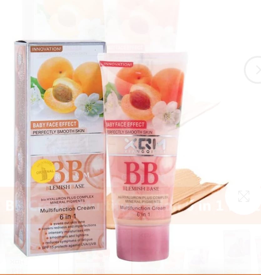 XQM BB Blemish Apricot Base Cream – 6-in-1 Multifunction Cream