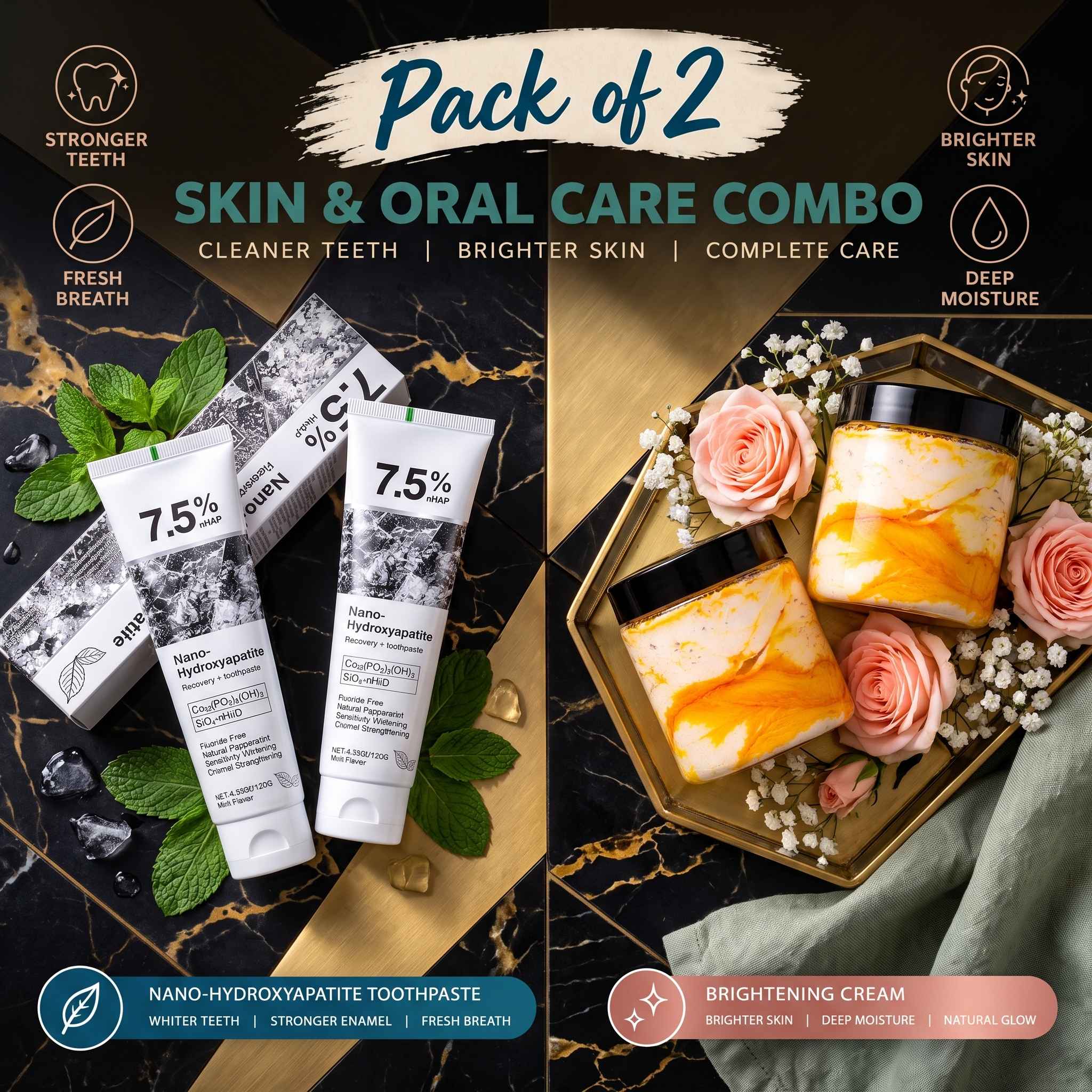 Pack of 2 Nano-Hydroxyapatite Toothpaste + Zafrani Cream Combo – image 3
