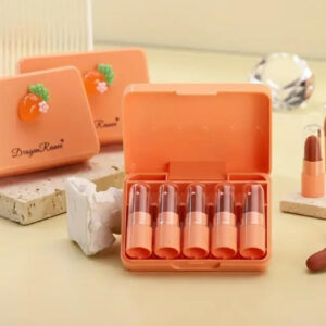 5 Pcs Dragon Ranee Carrot Mini Lipstick Set