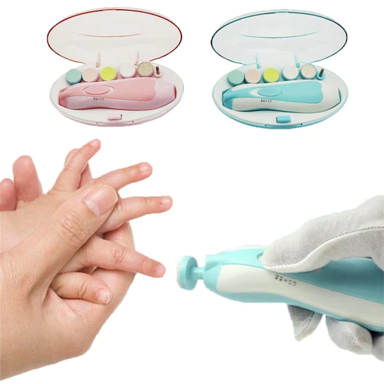 Premium 6-in-1 Electric Baby Nail Trimmer Set – Safe Infant Nail Filer – image 3