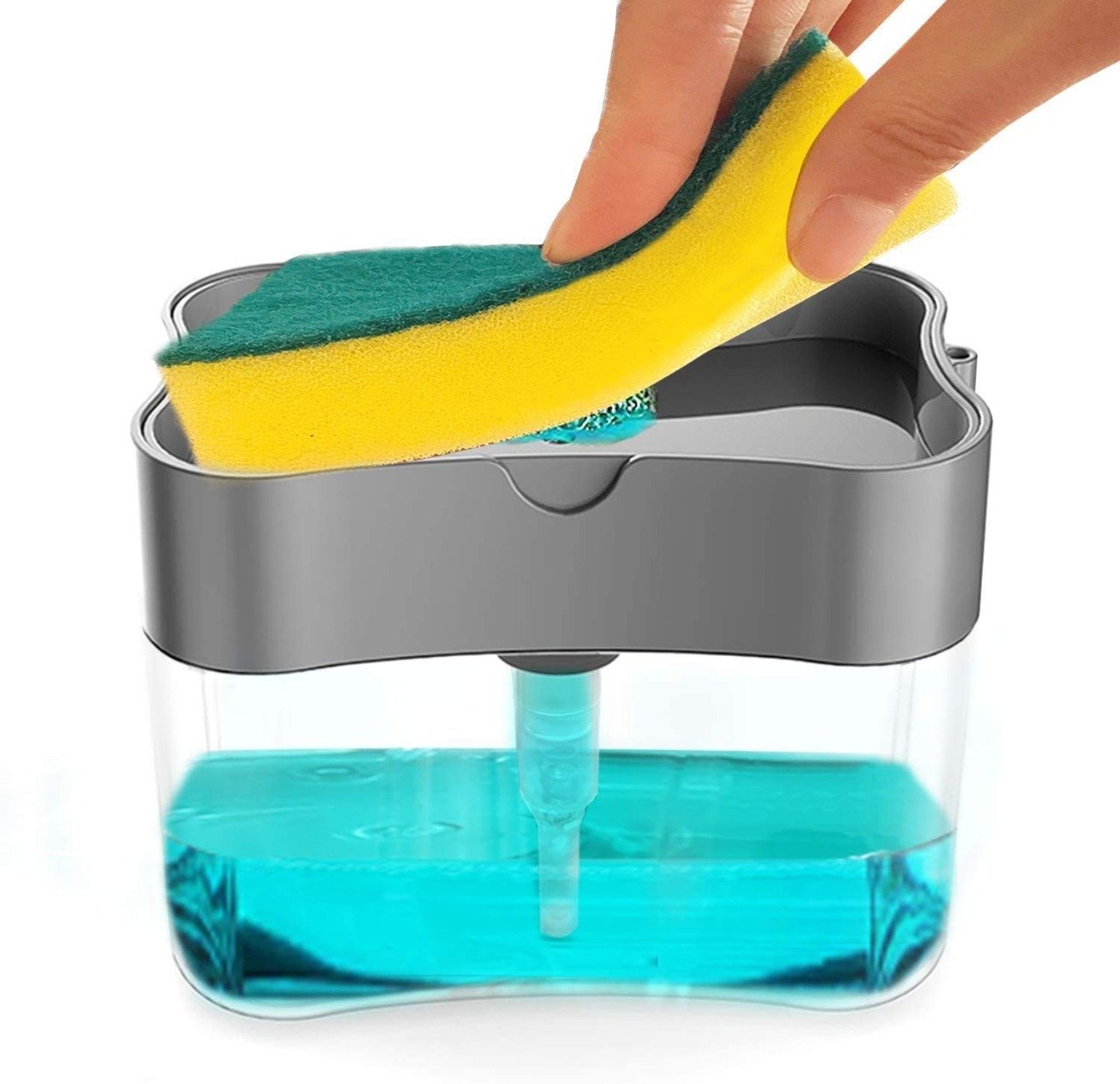 soap pump with Sponge and box (random color ) – image 2