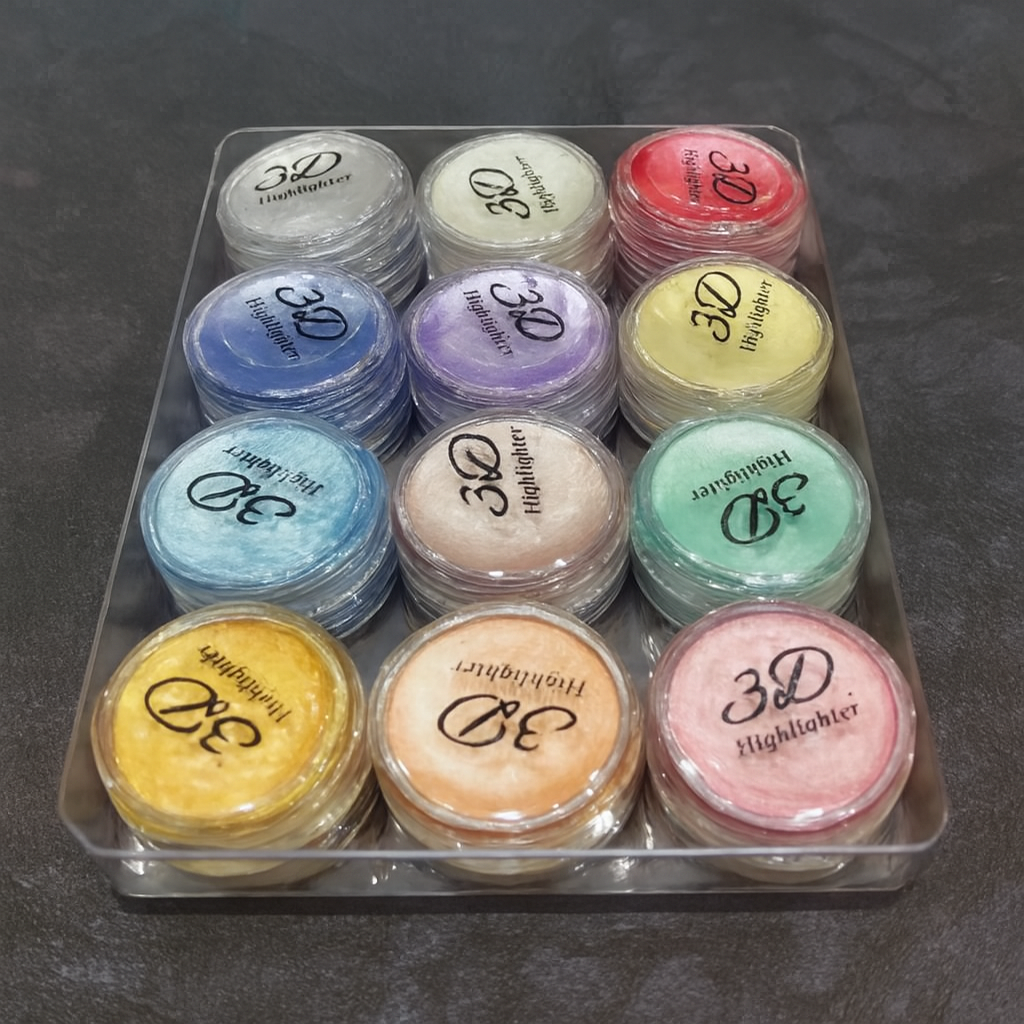Professional 3D Highlighter 12 Color Palette – image 2