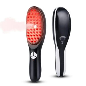 Electric 3D Scalp Massage Comb with Steam Spray & Red Blue Light Therapy