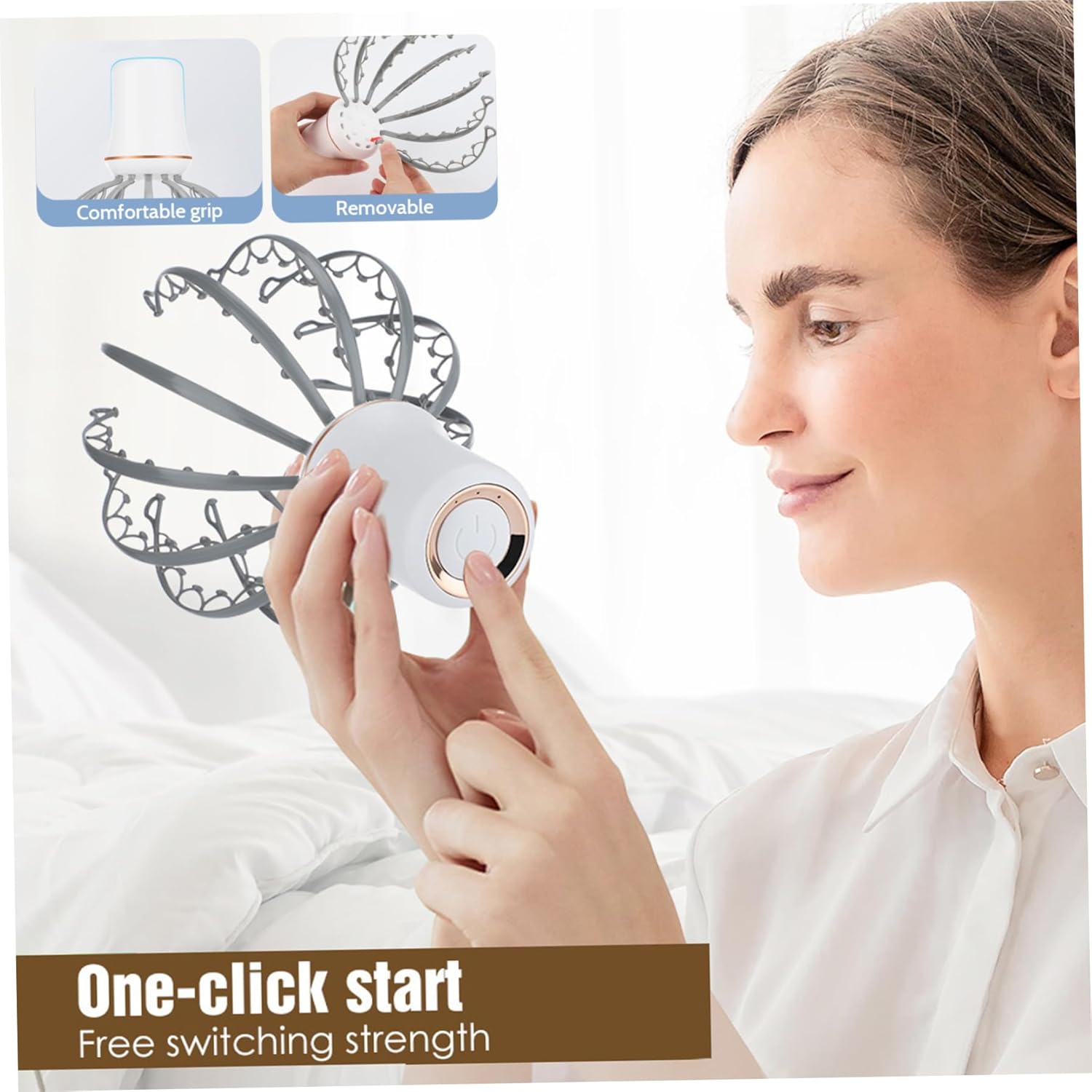 Electric Scalp Massager Octopus Shaped Scalp Massager with 12 Claws 500mAh 3 – image 2