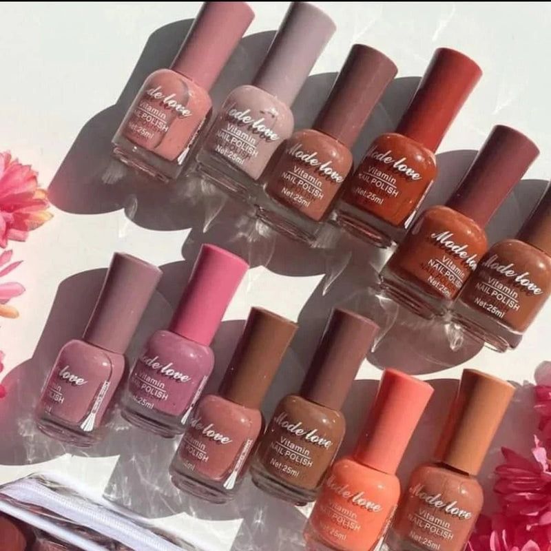 Pack of 6 – High Pigmented Big Size Nail Polish Set