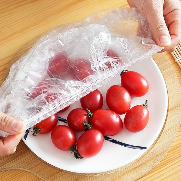 100 Pcs Disposable Food Cover Plastic Shopper Bags – image 2