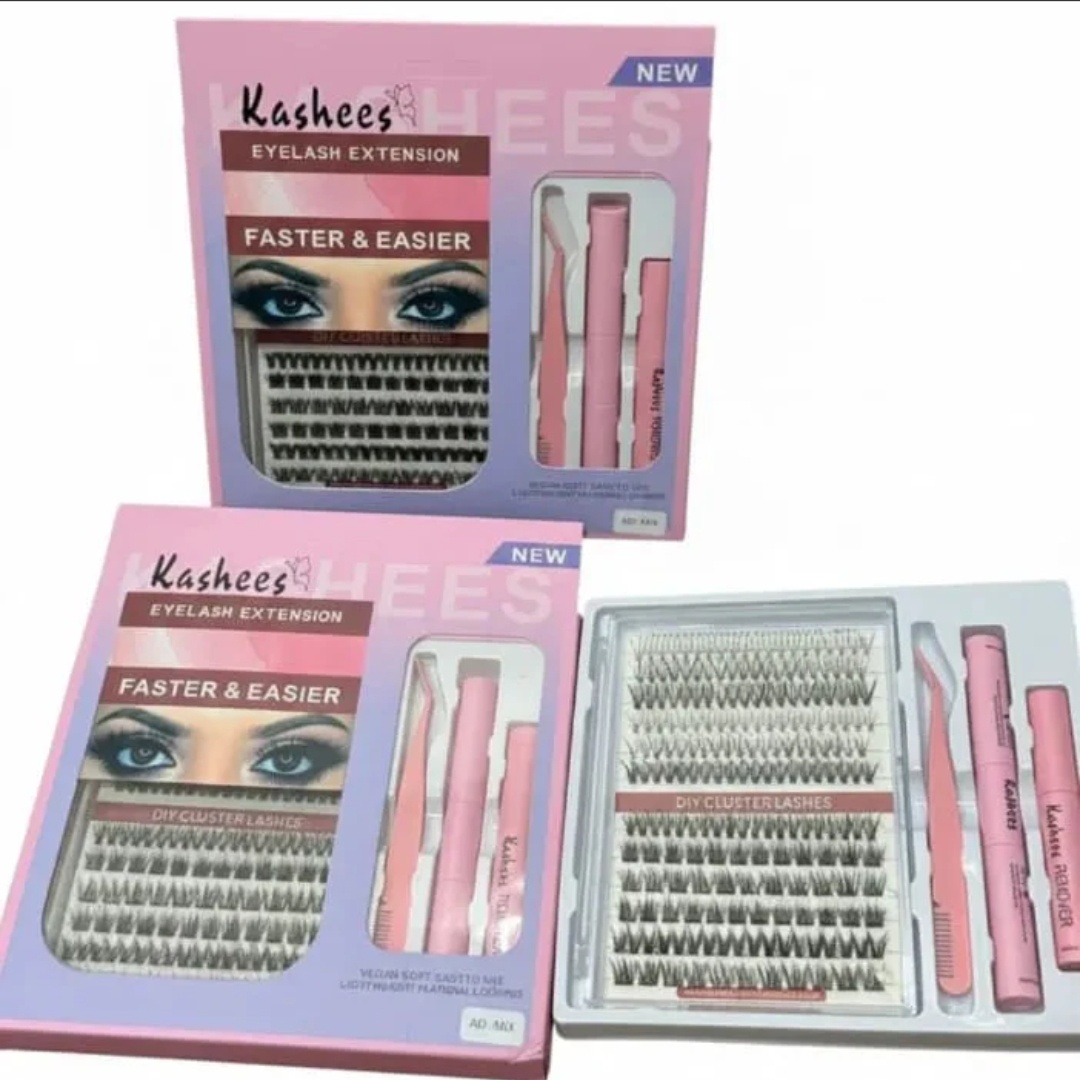 Kashee's 4 In 1 Eyelash Extension Set With Glue & Applicator Light & Thick – image 2