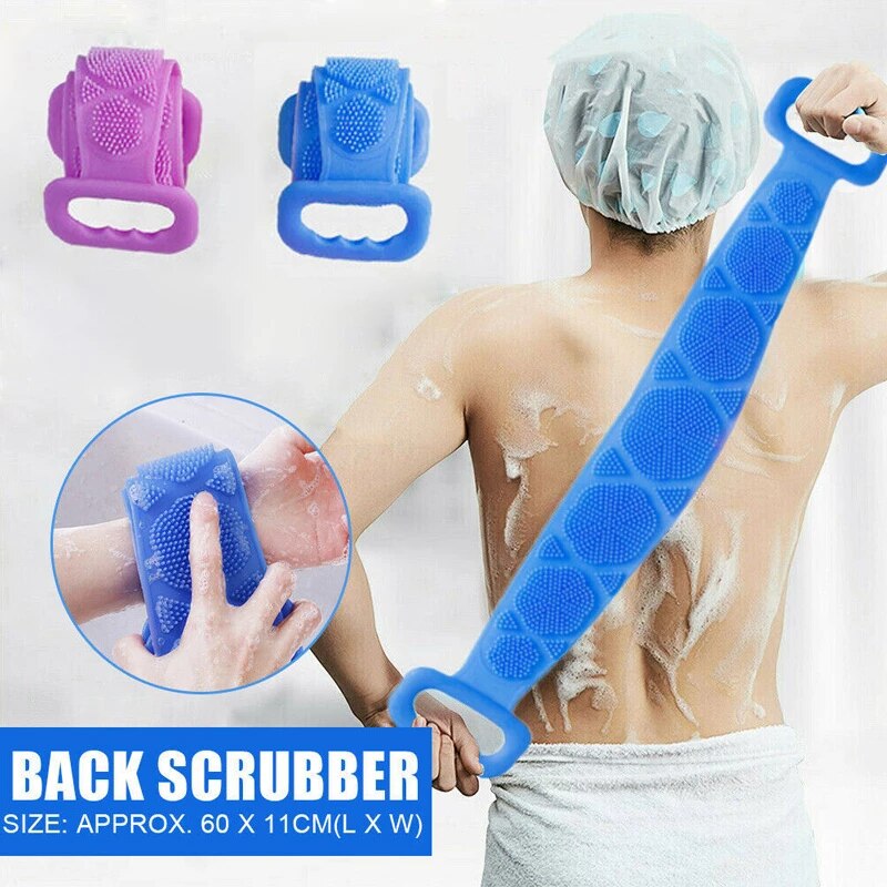 Single Side Silicone Bath Towel Scrubber – Soft Body Cleaning Brush – image 3