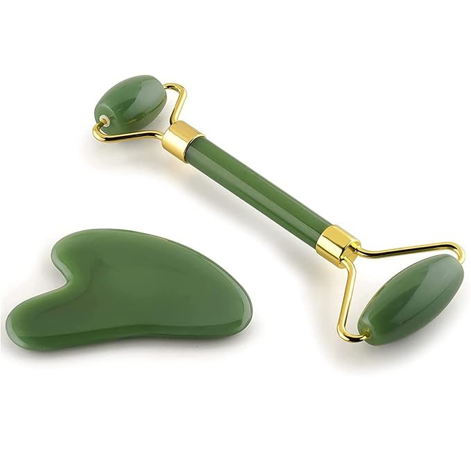 Combo pack Marble Jade Roller WITH STONE MARBLE – image 2