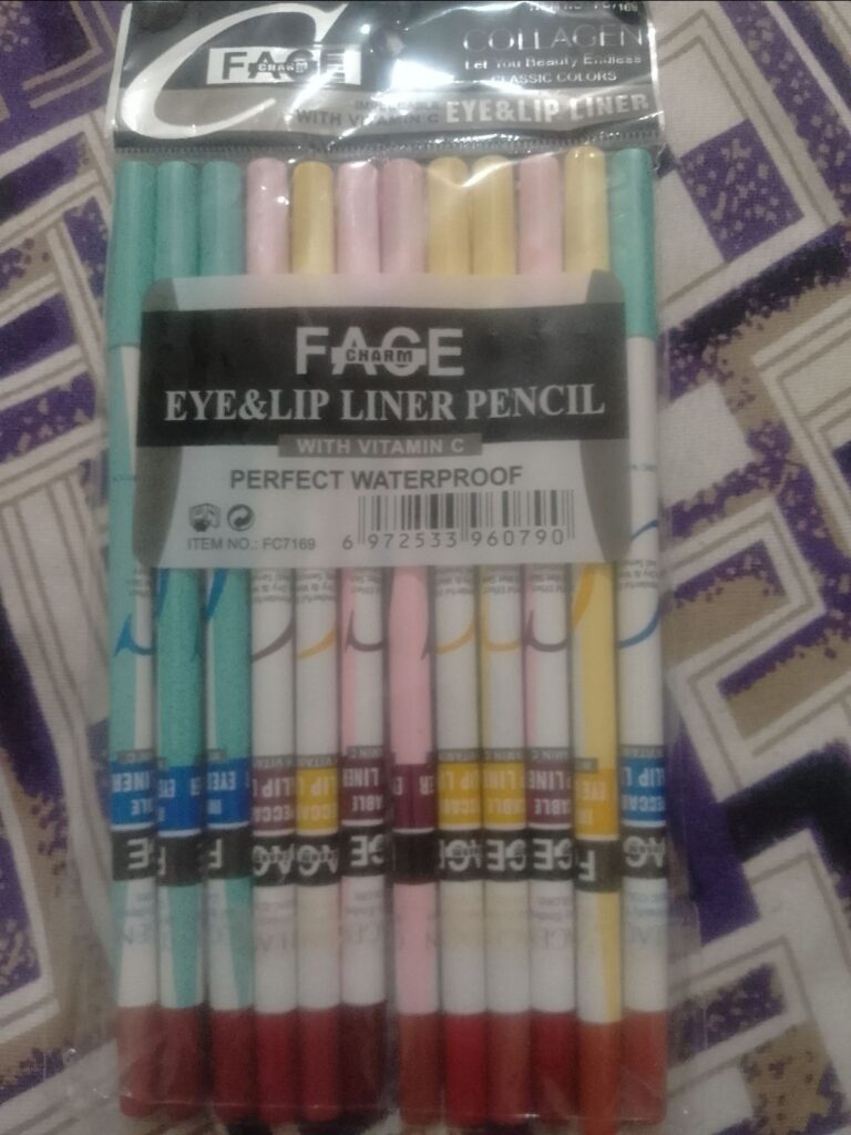 Face Charm Eye & Lip Liner Pencil (Pack of 12)