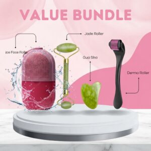 Combo pack Marble Jade Roller WITH STONE MARBLE