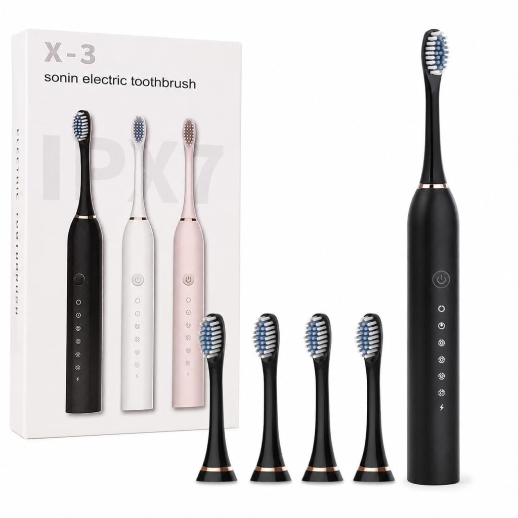 X-3 Sonic Electric Toothbrush with Replacement Heads