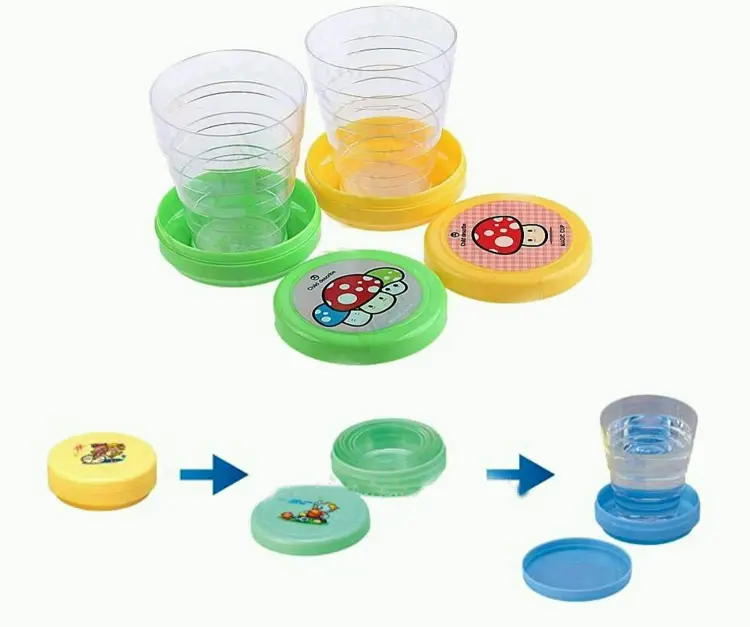 Pack of 2 Magic Glass for Kids – Folding Collapsible Magic Cup – image 2