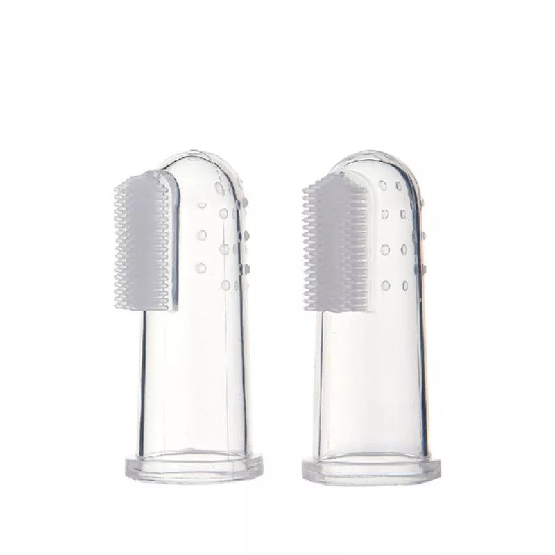 Baby Finger Toothbrush Silicon Toothbrush+Box Children Teeth Clear Soft – image 2