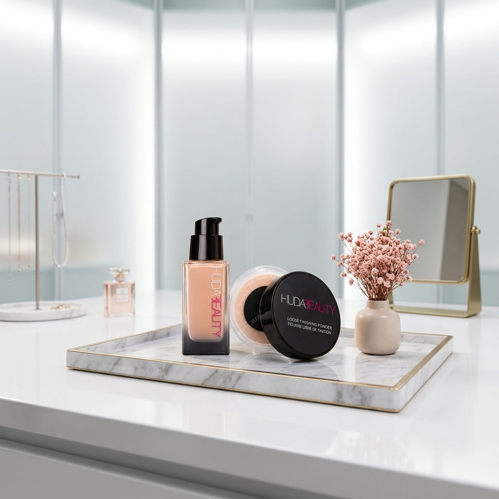 Huda Beauty 2 In 1 Makeup Deal Foundation And Loose Finishing Powder – image 3