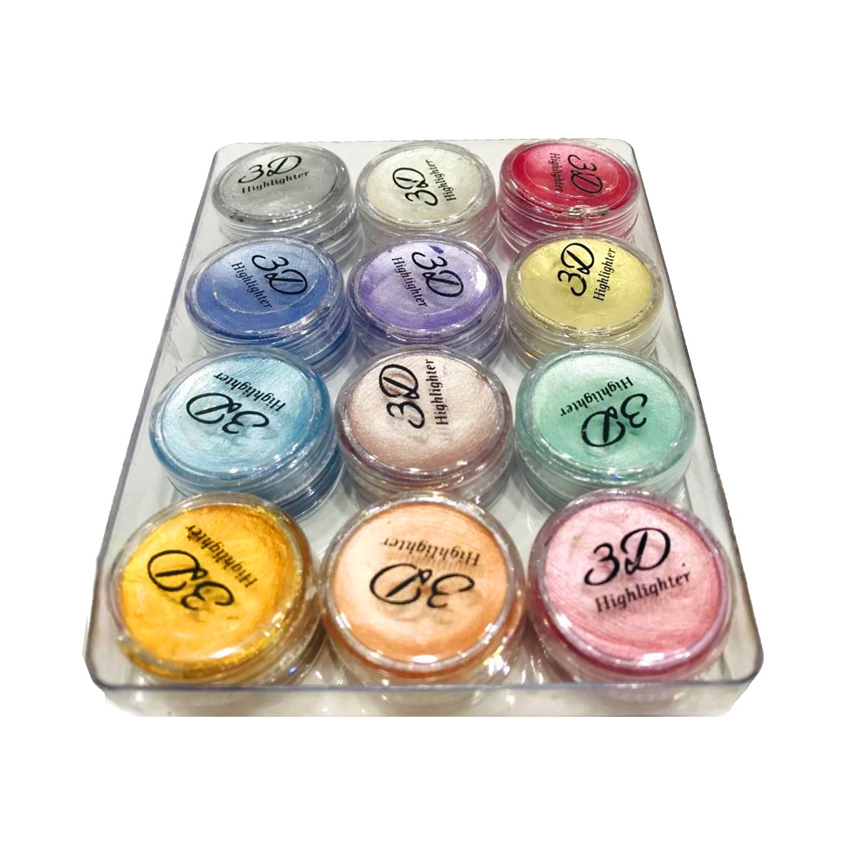 Professional 3D Highlighter 12 Color Palette