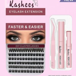 Kashee's 4 In 1 Eyelash Extension Set With Glue & Applicator Light & Thick