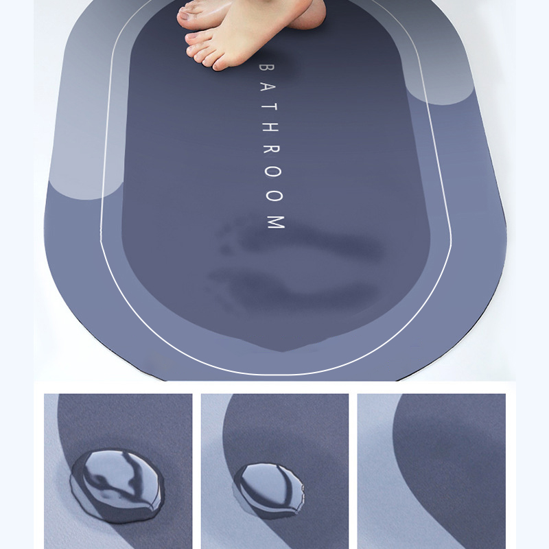 Bath Mat Super Absorbent Quick Drying Bathroom Rugs Non Slip Kitchen Entrance – image 2