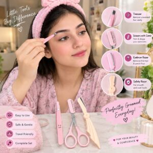 3 In 1 Eyebrows Making Razor With Comb Scissor