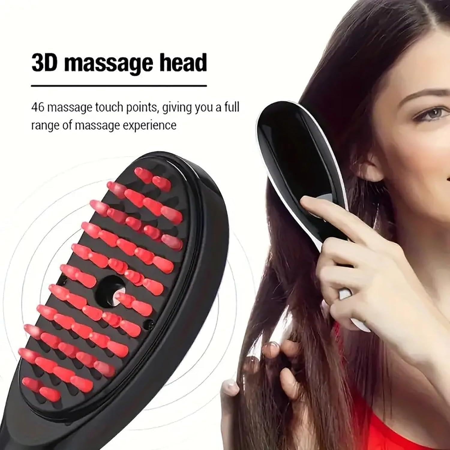 Electric 3D Scalp Massage Comb with Steam Spray & Red Blue Light Therapy – image 3