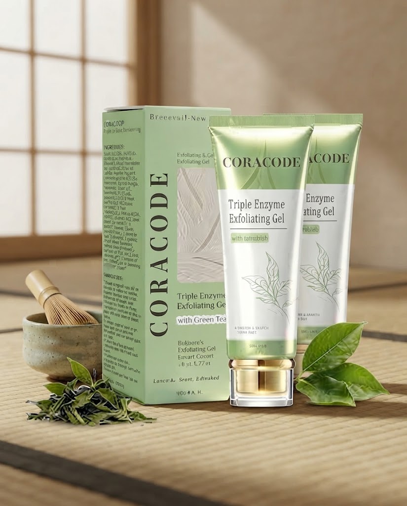 Coracode Triple Enzyme Exfoliating Gel – Gentle Face & Skin Exfoliator