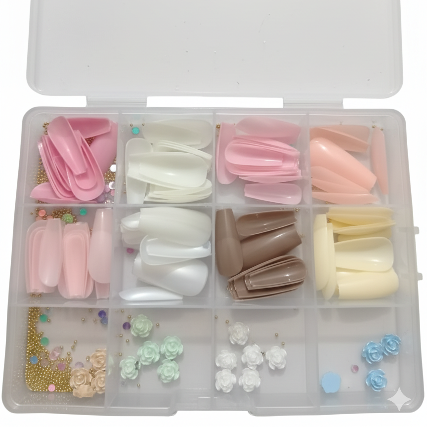 96 Pcs Artificial Nails With Beads – image 3