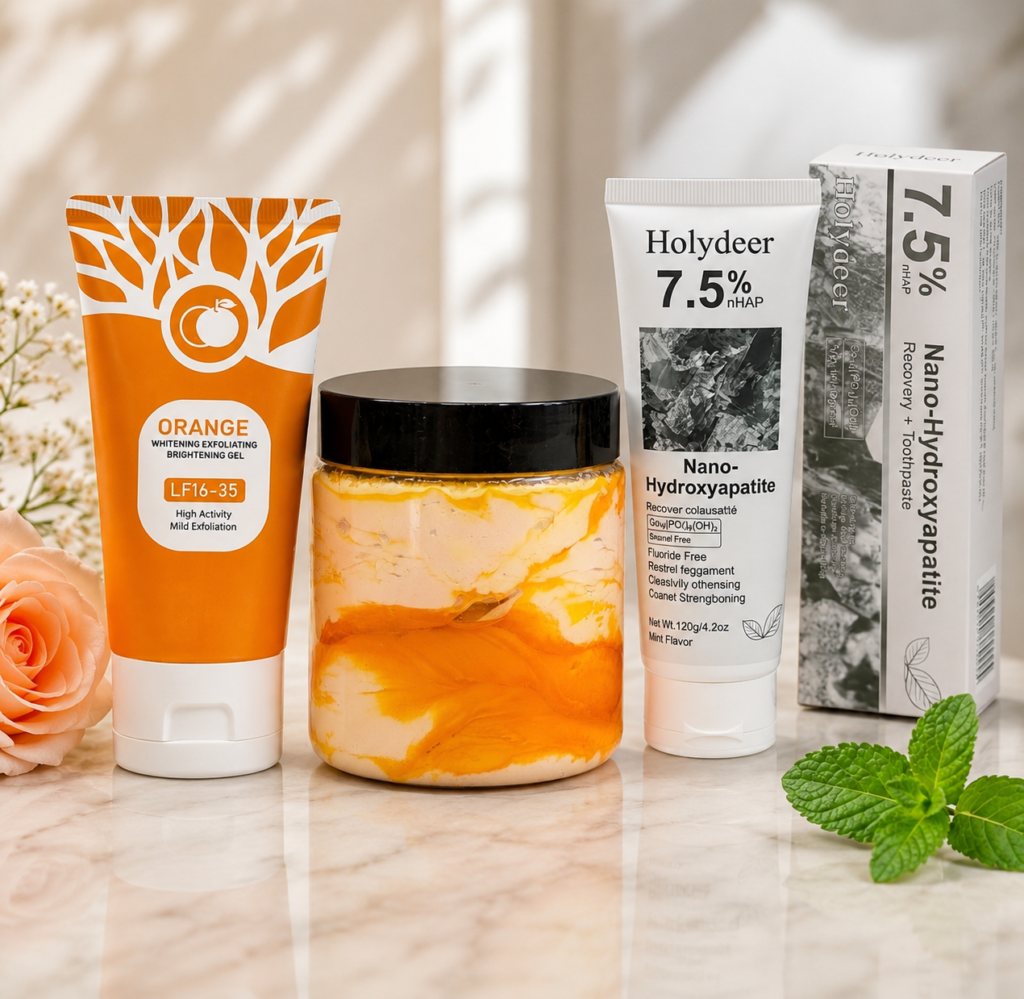 Premium Skincare Combo Zafrani Cream 500ml + Orange Gel 100g + Nano Toothpaste