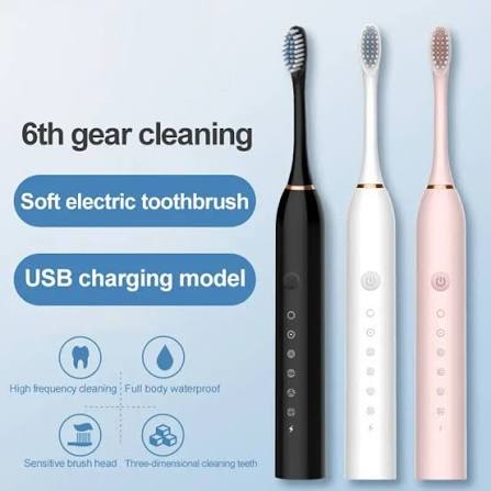 Rechargeable Electric Toothbrush With 2 Extra Heads – image 2