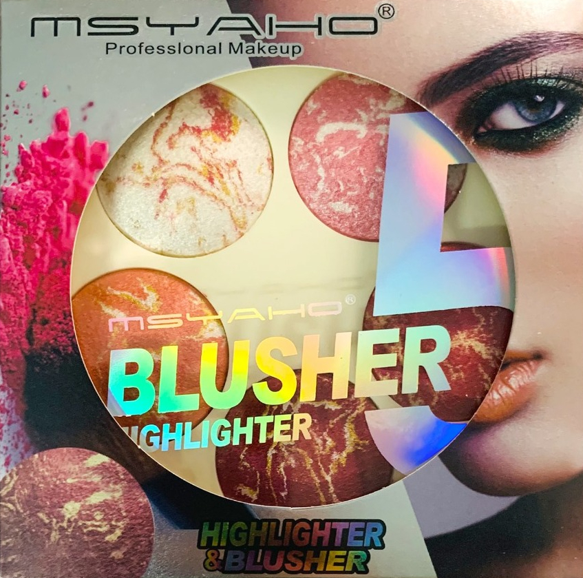 5-in-1 MSYAHO Professional Makeup Palette – 3D Highlighter – Blusher