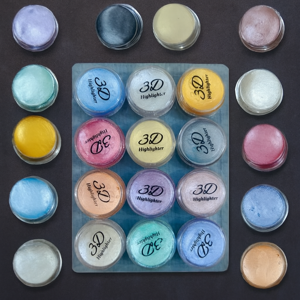 Professional 3D Highlighter 12 Color Palette – image 3