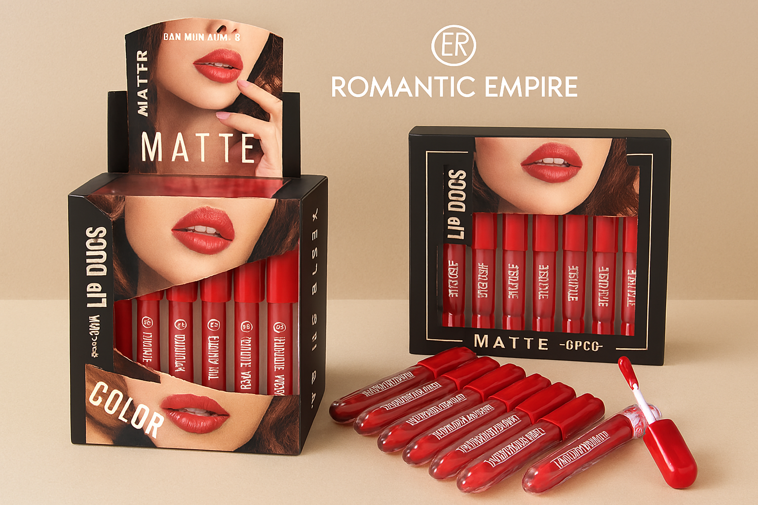 Romantic Empire Matte Lipgloss Set of 6 – High Pigment