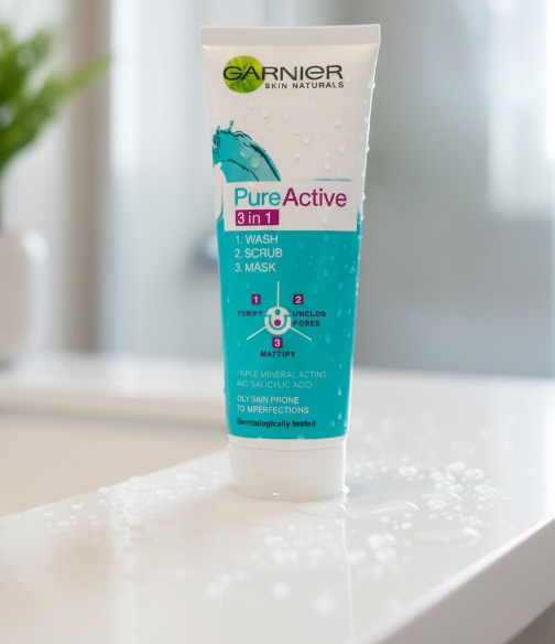 Garnier 3 in 1 Pure Active Face Wash