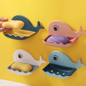 Little Whale Drain Storage Rack Dish Soap Holder for Bathroom and Shower Self