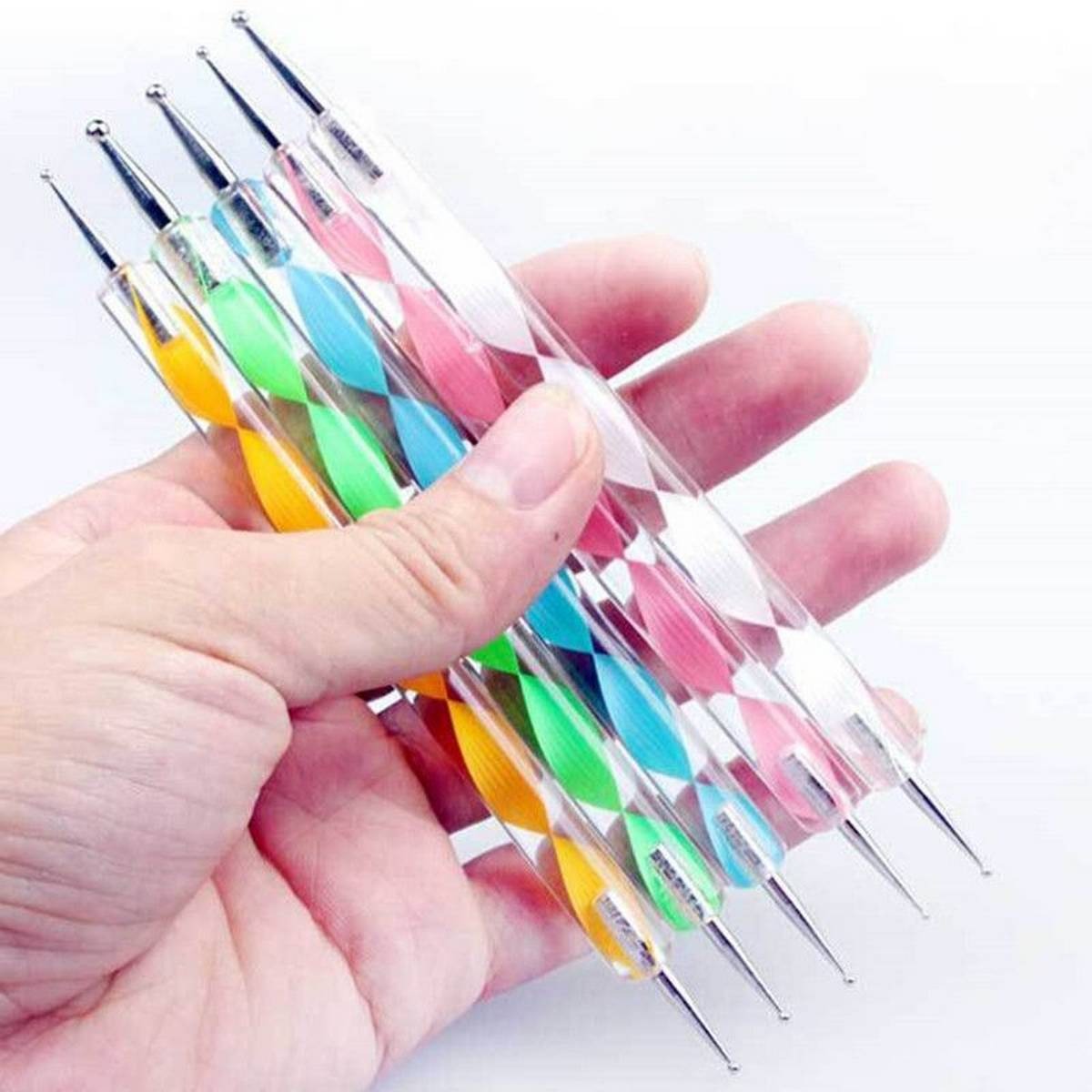 5pcs Dotting Pen Tool Nail Art Dot Doting Tool Set Manicure Painting Kit Design – image 2