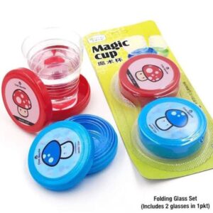 Pack of 2 Magic Glass for Kids – Folding Collapsible Magic Cup