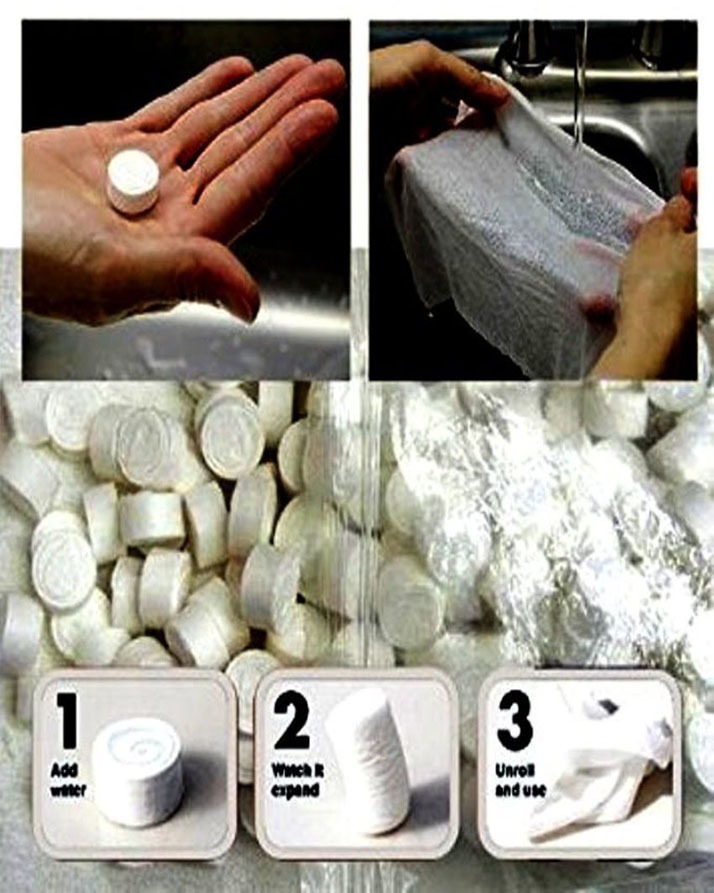 Pack of 10 pcs Magic Compressed Towel Tissue – image 3