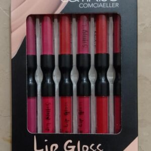 6 Pcs Set Matte and shiny dual lip gloss