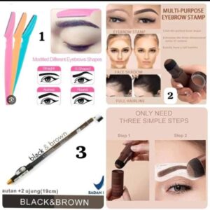 3 in 1 Eye brow Deal eyebrow stamp – Eye brow pencil