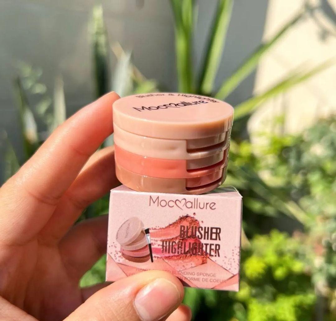 Mocallure 3 in 1 blusher highlighter kit Package Includes: 1 x Blusher – image 2