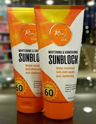 Rivaj Sunblock Whitening & Vanishing SPF60 Ideal for all skin types 150ml