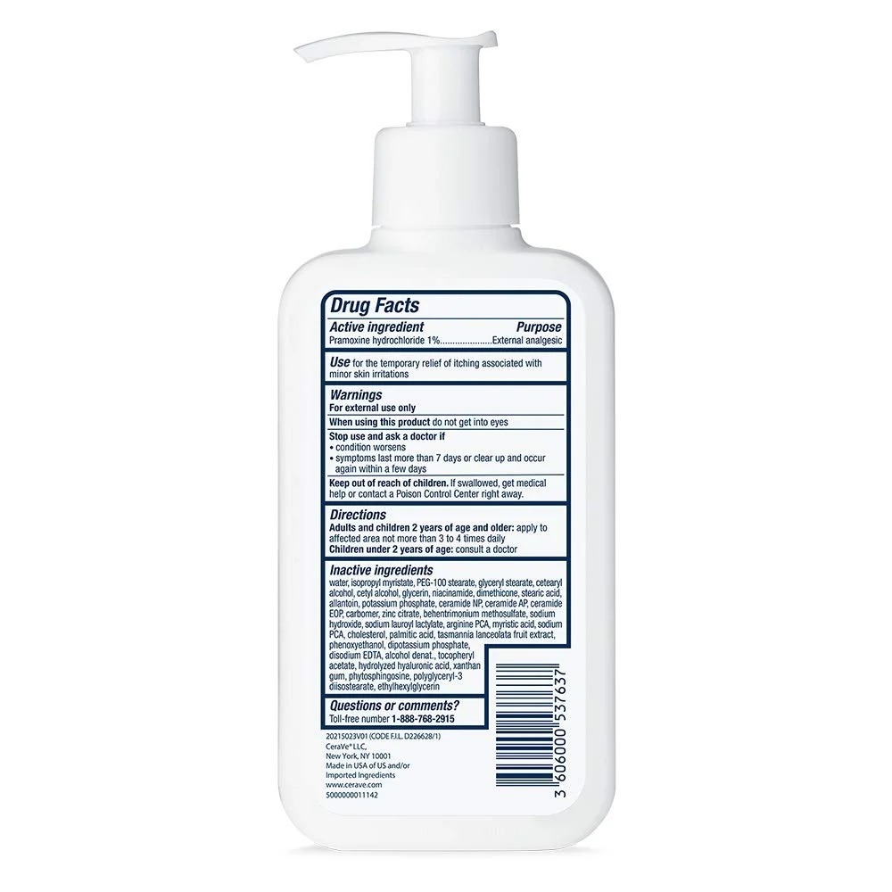CeraVe Itch Relief Moisturizing Lotion – 1% Pramoxine Hydrochloride – image 2
