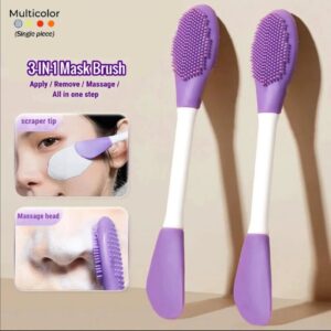 3-in-1 Silicone Face Mask Brush – Silicone Double Head Mask Brush