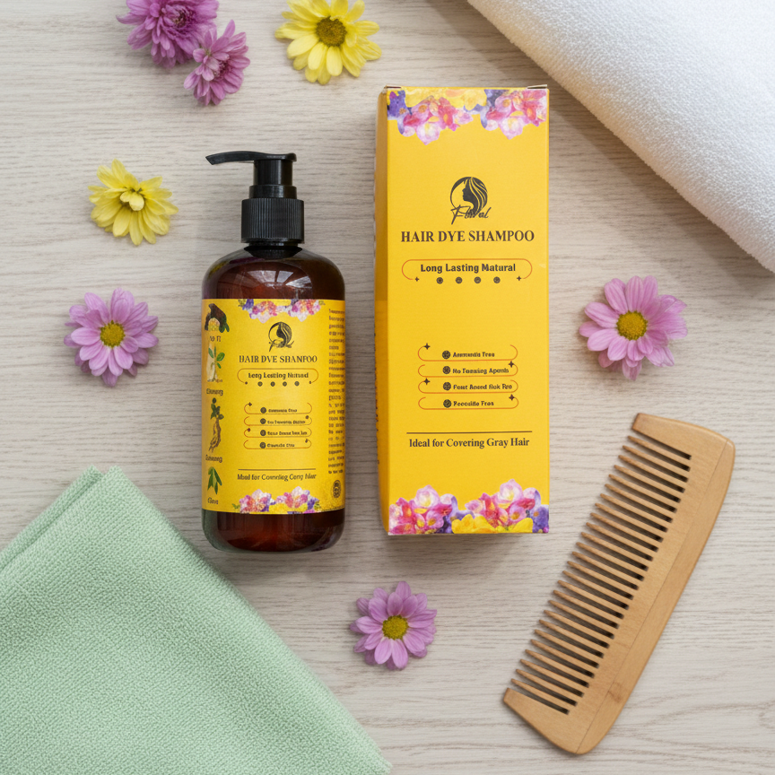 Floral Natural Hair Dye Shampoo