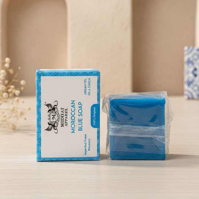 Midhat Apparel Moroccan Blue Soap With Premium Quality Gentle Cleansing – image 3