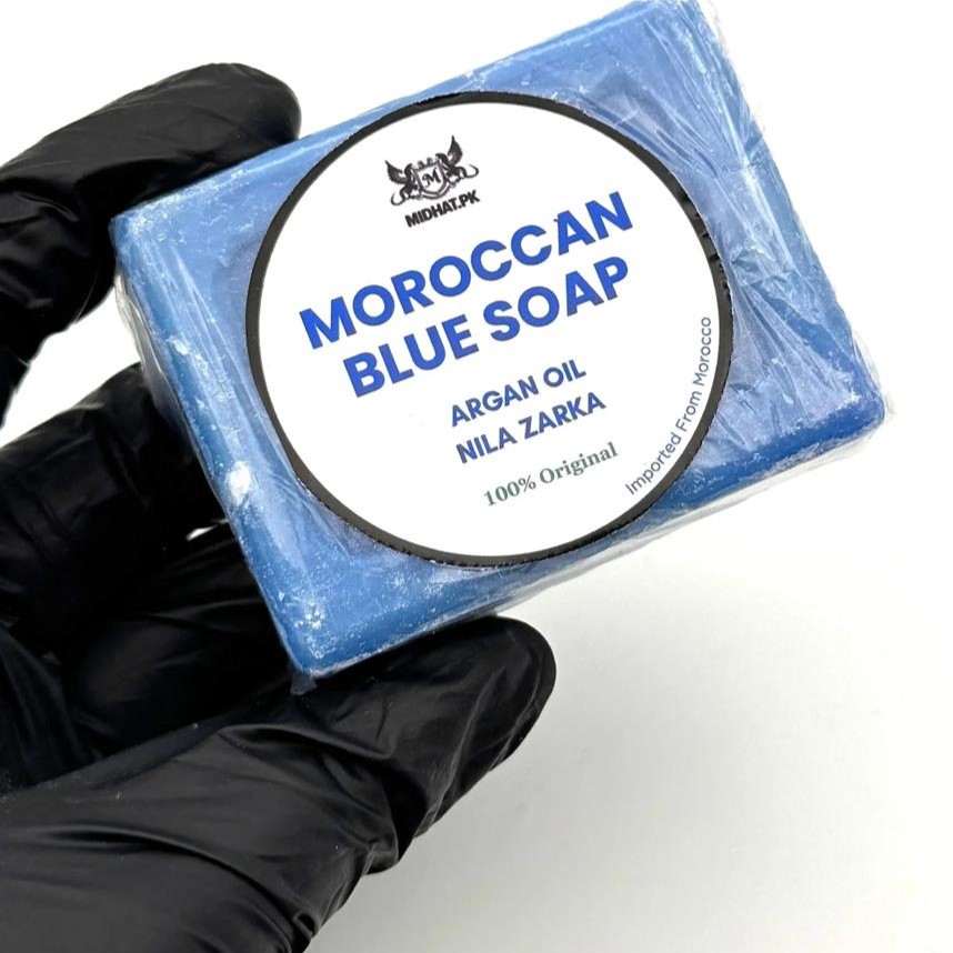 Midhat Apparel Moroccan Blue Soap With Premium Quality Gentle Cleansing – image 2
