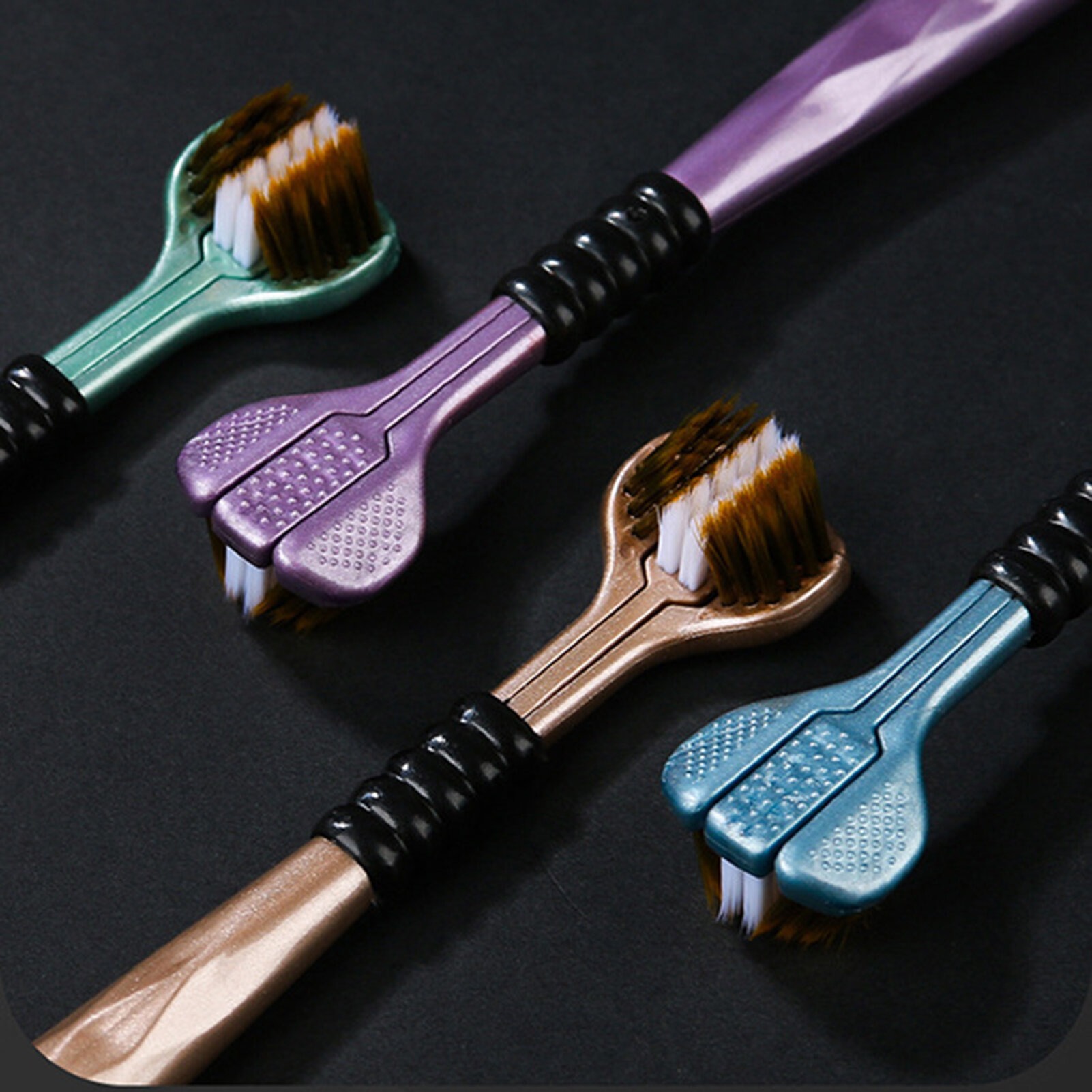 Pack Of 2 Innovative 3 Sided Toothbrush Efficient Cleaning Design One Minute – image 3